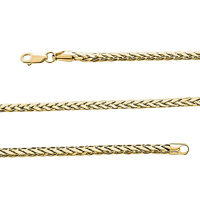 10K Yellow Gold 3mm Palma Chain Necklace (20 Inches) 8.50 Grams