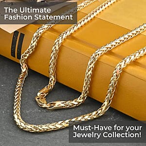 Palma Chain Necklace in 10K Yellow Gold, Gold Palma Necklace, 22 Inch Necklace, Gold Gifts 3mm 9.6 Grams 