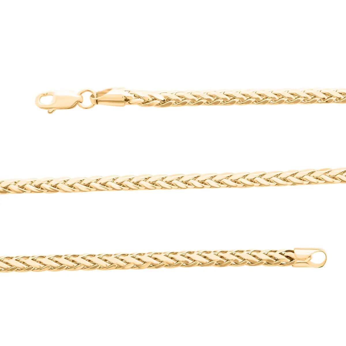 10K Yellow Gold Palma Chain Necklace, Gold Palma Necklace, 20 Inch Necklace, Gold Gifts 3mm 8.50 Grams image number 3