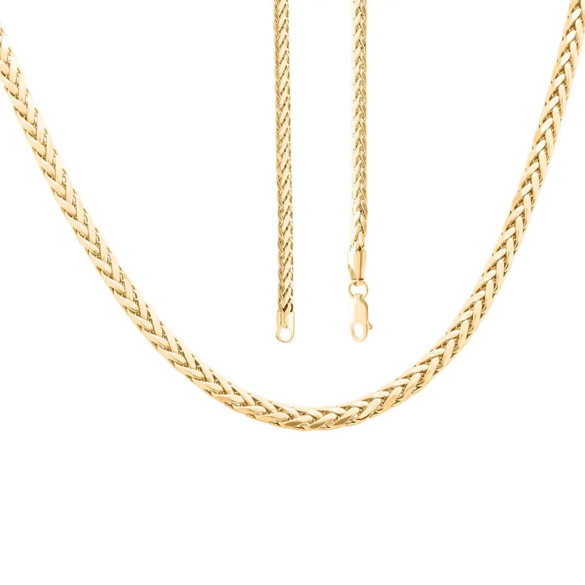 Palma Chain Necklace in 10K Yellow Gold, Gold Palma Necklace, 22 Inch Necklace, Gold Gifts 3mm 8.90Grams image number 4