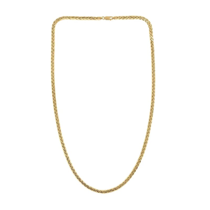 Palma Chain Necklace in 10K Yellow Gold, Gold Palma Necklace, 22 Inch Necklace, Gold Gifts 3mm 9.20 Grams
