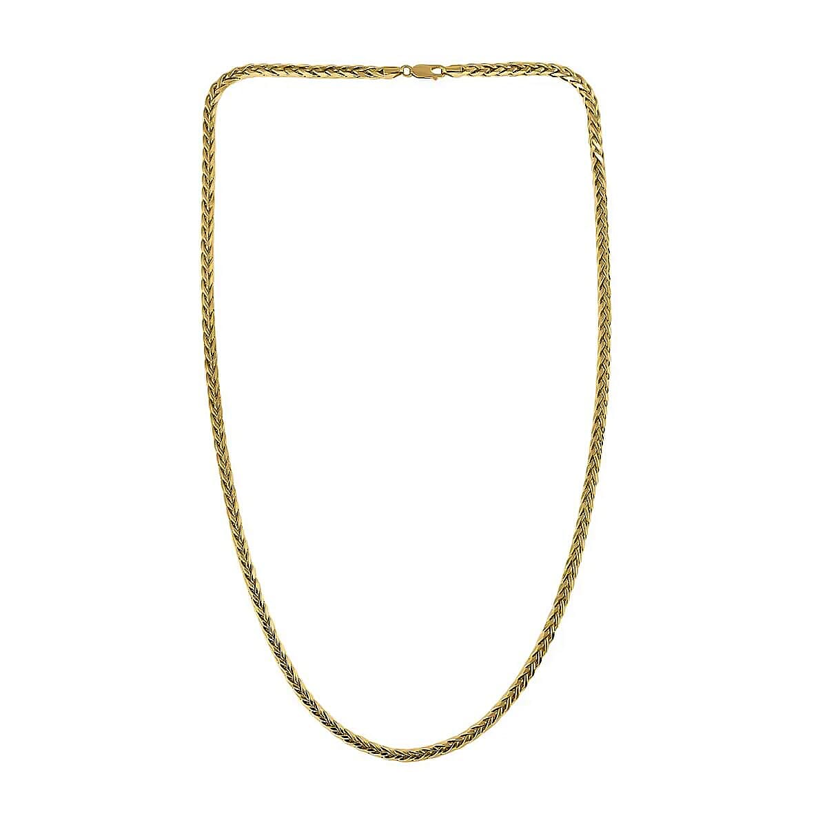 10K Yellow Gold Palma Chain Necklace (24 Inches) (3mm, 10.20 Grams)