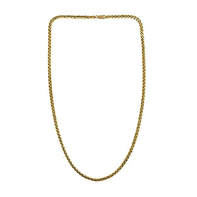 10K Yellow Gold Palma Chain Necklace (24 Inches) (3mm, 10.20 Grams)