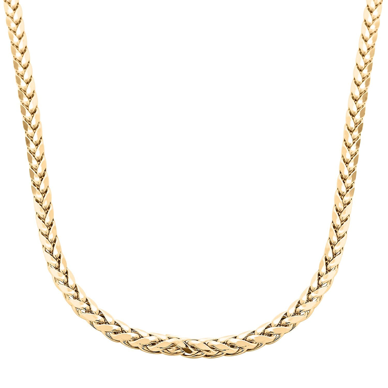 10K Yellow Gold 4mm Palma Chain Necklace 18 Inches 10.80 Grams