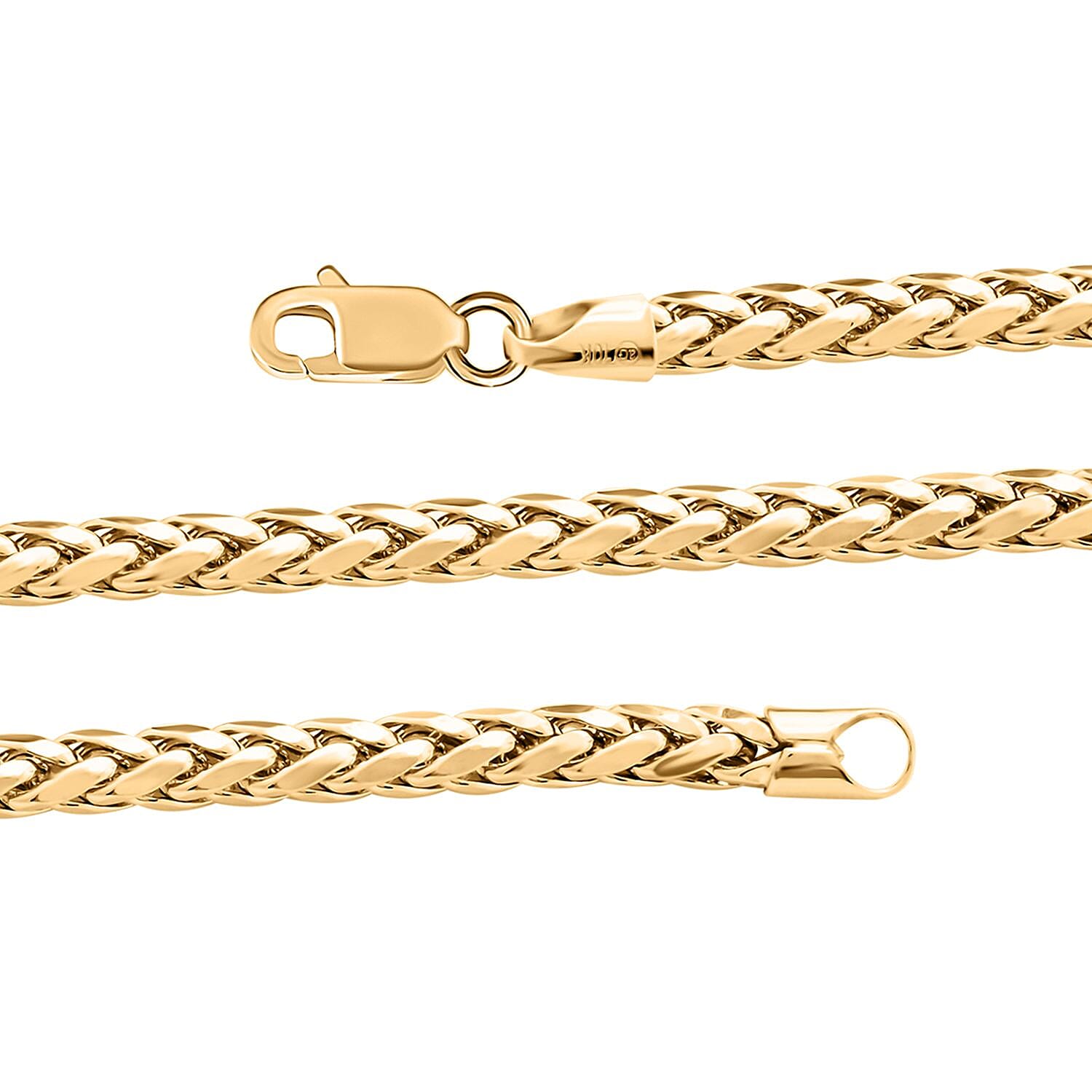 10K Yellow Gold 4mm Palma Chain Necklace 18 Inches 10.80 Grams