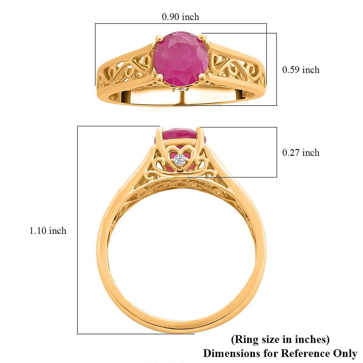 Certified & Appraised Iliana AAA Montepuez Ruby and G-H SI Diamond 1.60 ctw Ring in 18K Yellow Gold (Size 10.0) 4.30 Grams