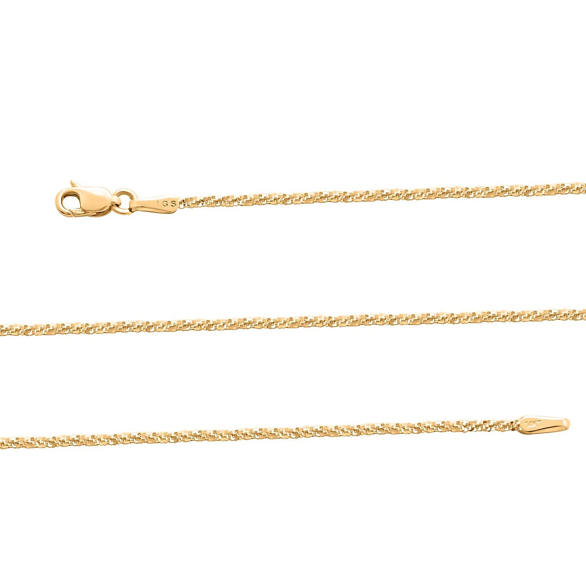 10K Yellow Gold 1.5mm Sparkle Chain Necklace 20 Inches 1.75 Grams image number 2
