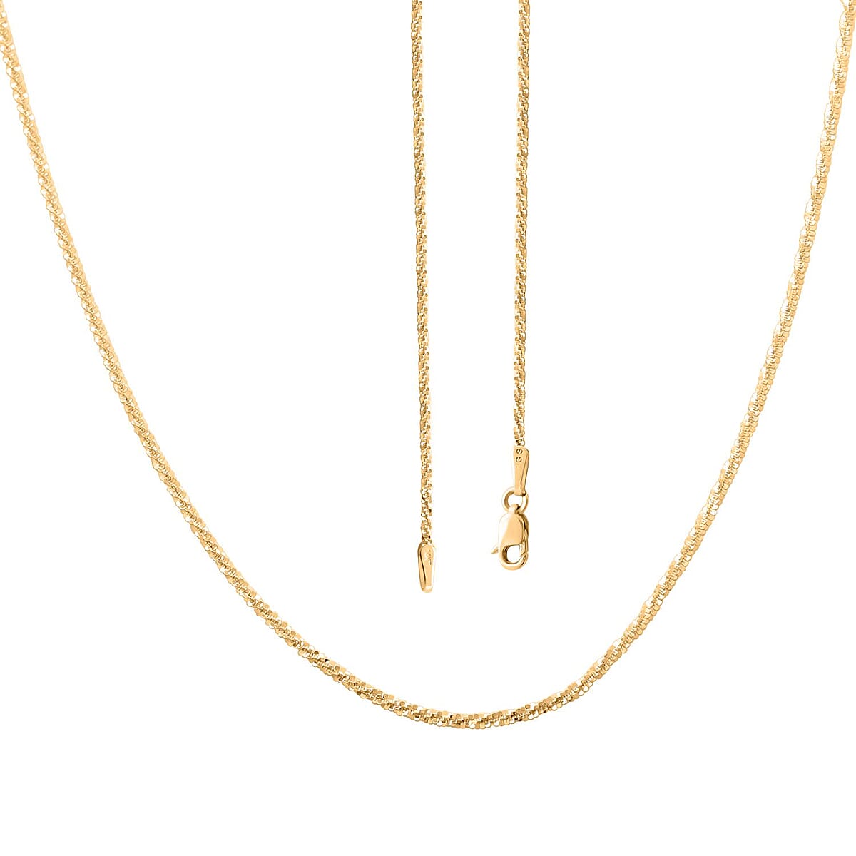 10K Yellow Gold 1.5mm Sparkle Chain Necklace 20 Inches 1.75 Grams image number 3