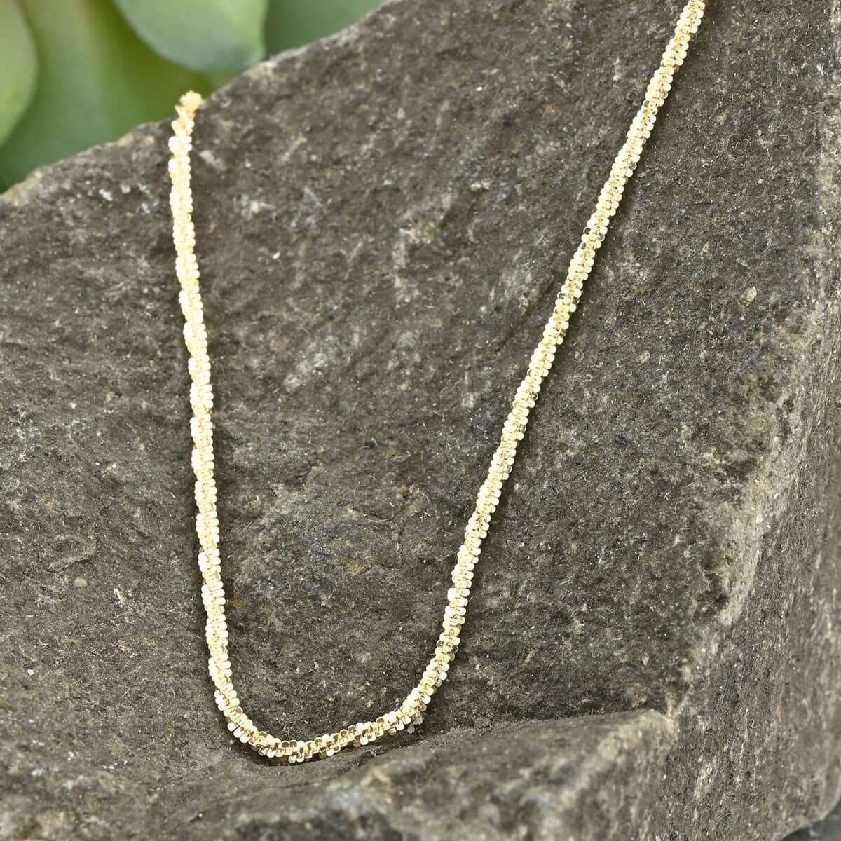 14K Yellow Gold 1.5mm Sparkle Chain Necklace 24 Inches 2.40 Grams image number 1