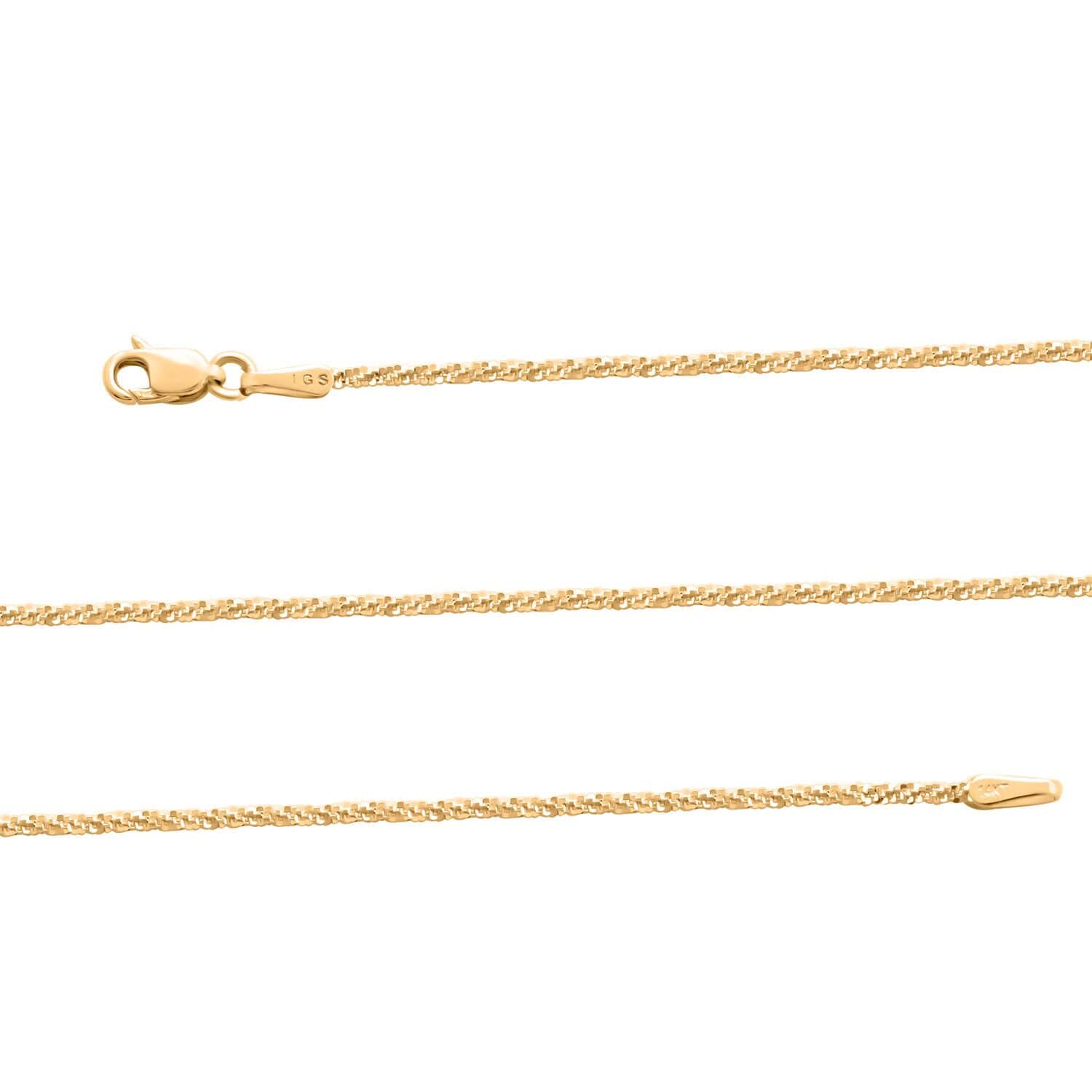 Buy 14K Yellow Gold 1.5mm Sparkle Chain Necklace 24 Inches 2.40