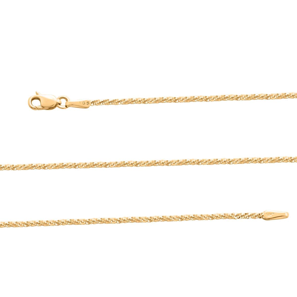 14K Yellow Gold 1.5mm Sparkle Chain Necklace 24 Inches 2.40 Grams image number 2