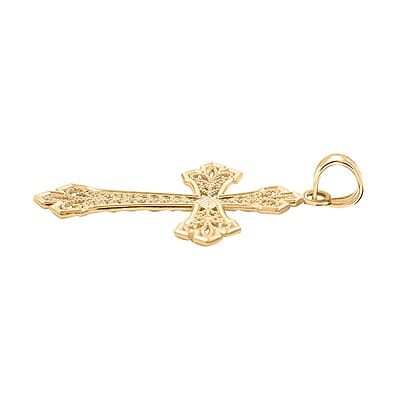 Made in America 10K Yellow Gold Cross Pendant 1.10 Grams