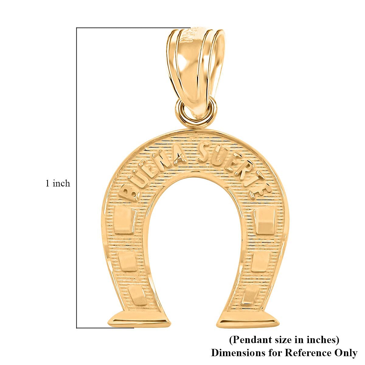 Made in America 10K Yellow Gold Horseshoe Pendant 0.90 Grams image number 4