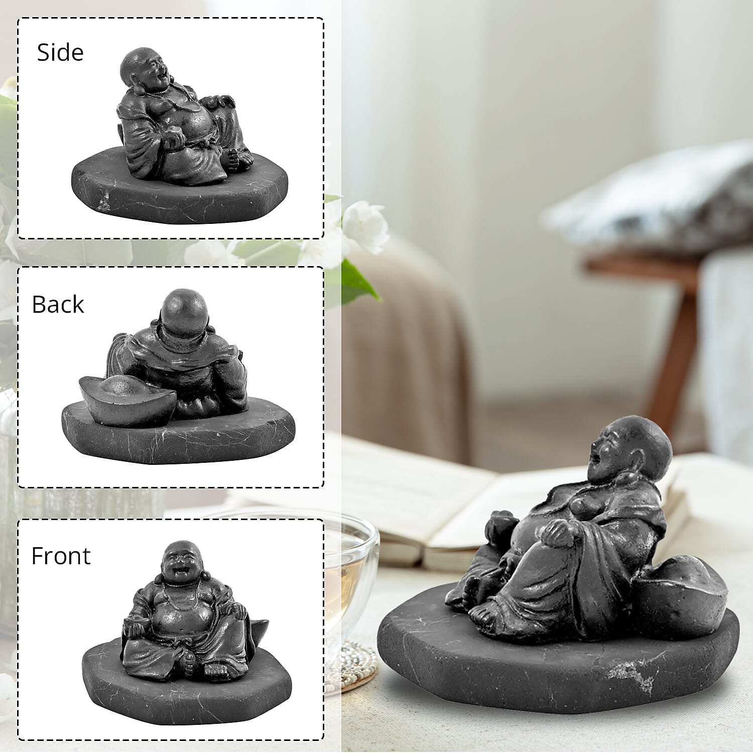 Shungite Hotei Laughing Buddha