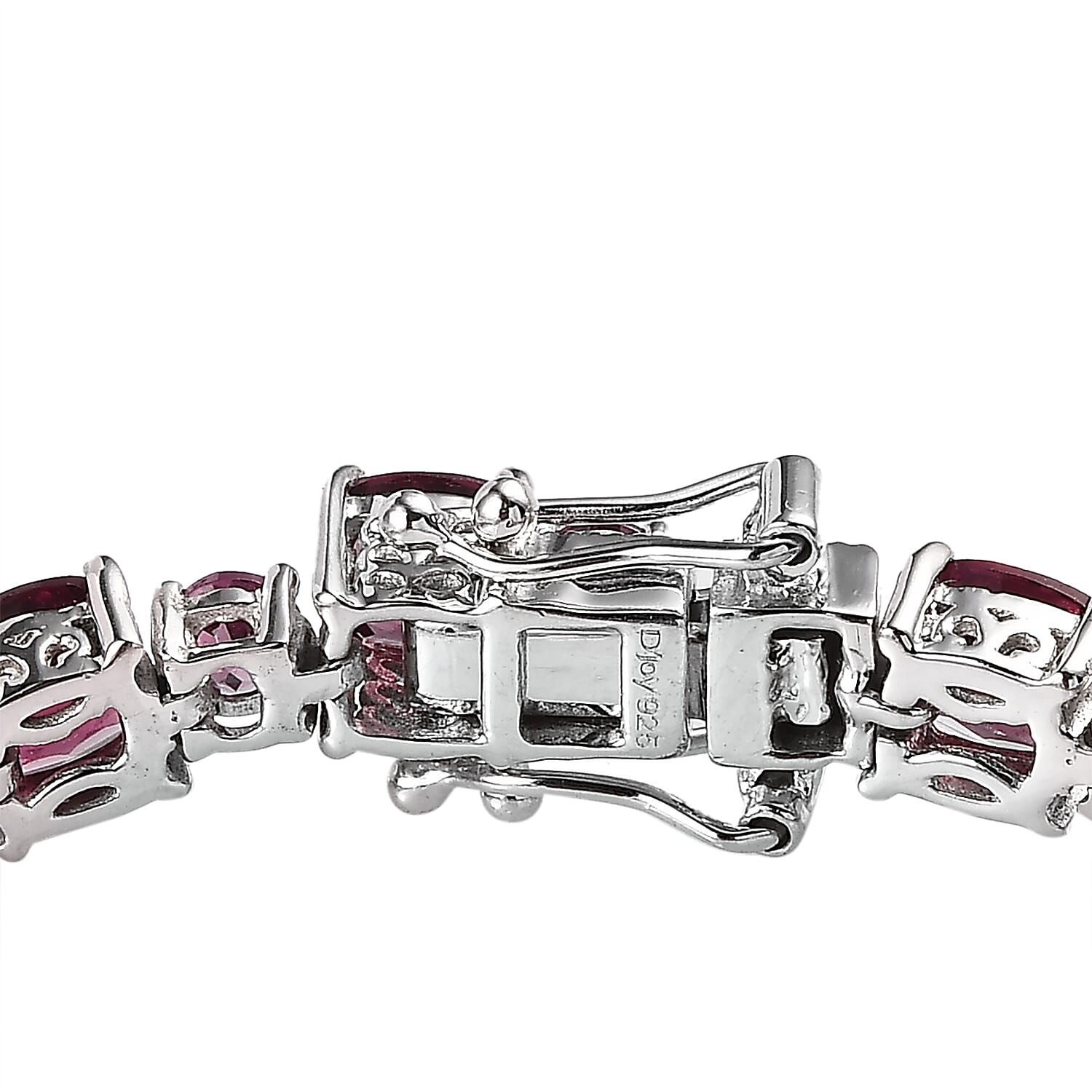 Tanzanian Rhodolite Garnet Bracelet in Platinum Over Sterling Silver (6.50 In) 15.60 ctw