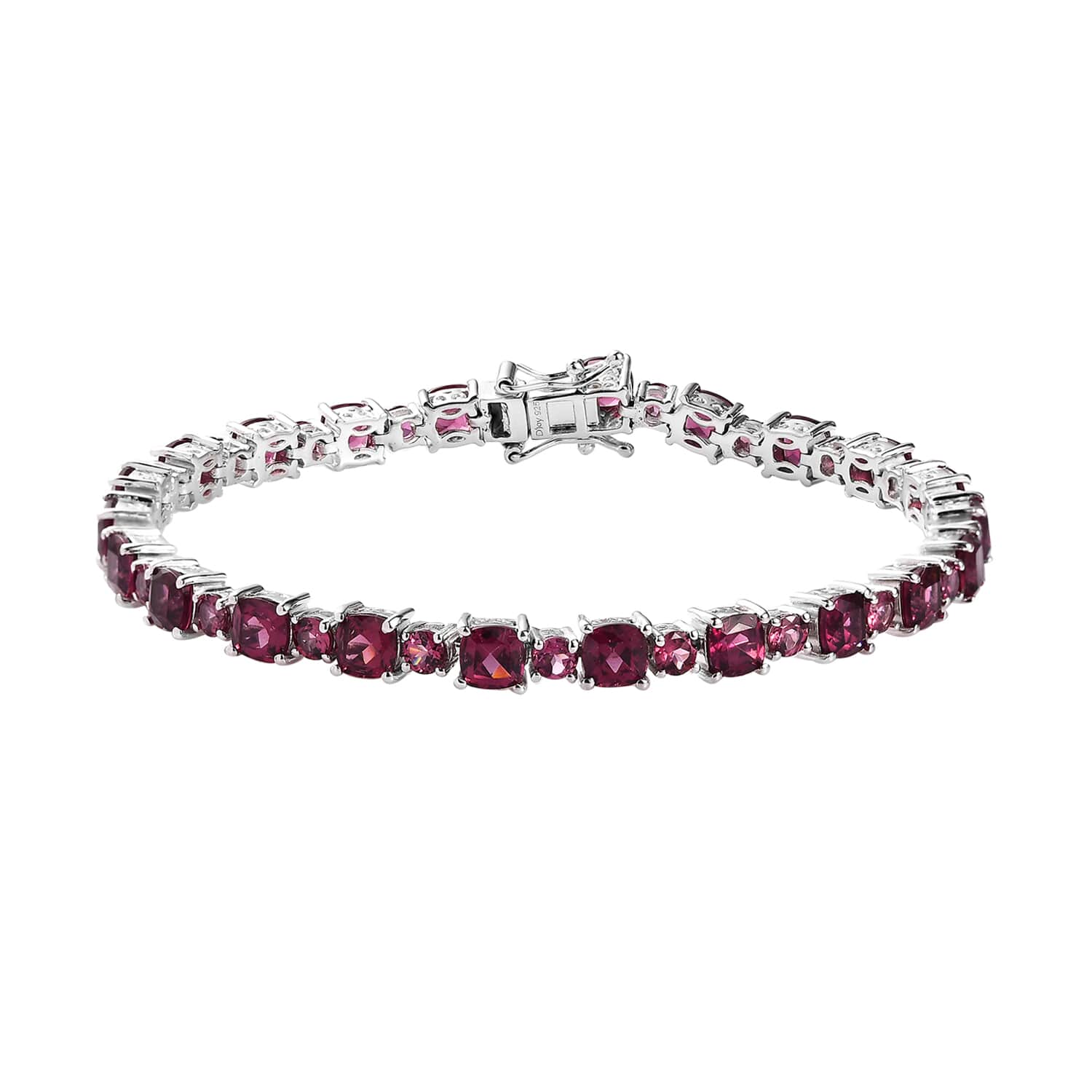 Sterling silver store rhodolite bracelet