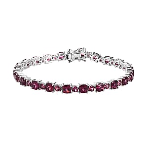 Tanzanian Rhodolite Garnet Bracelet in Platinum Over Sterling Silver (8.00 In) 18.30 ctw