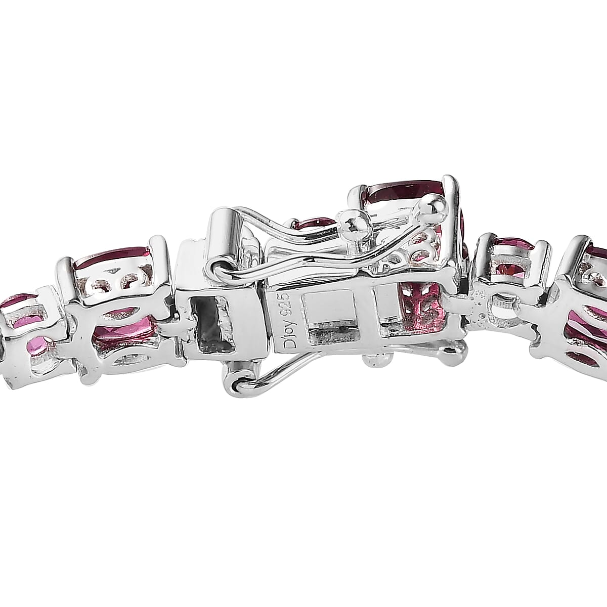 Tanzanian Rhodolite Garnet Bracelet in Platinum Over Sterling Silver (8.00 In) 18.30 ctw image number 3