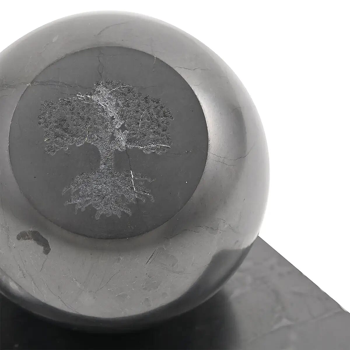 Shungite Engraved Sphere 5cm -Tree of Life image number 6
