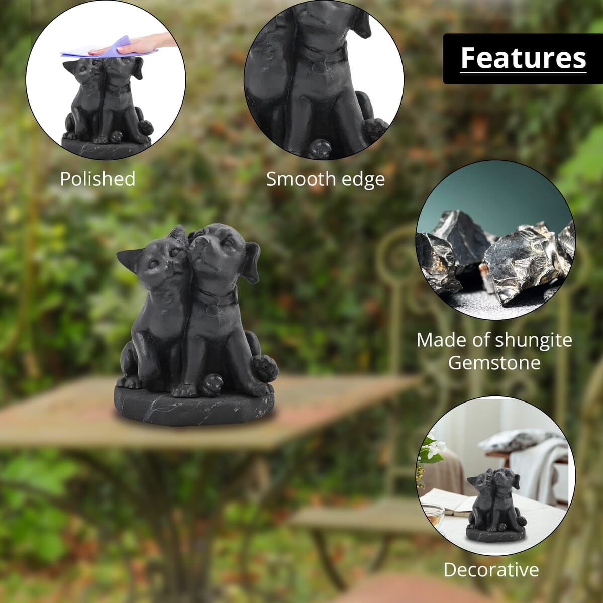 Cat/Dog Shungite Figurine image number 2