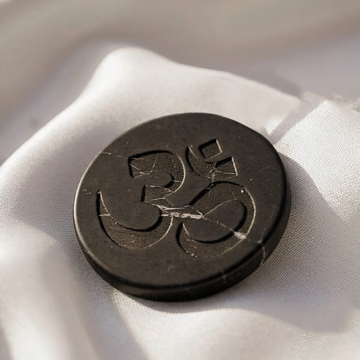Shungite OM Cellphone Tile 1.25 Approx. 35ctw image number 1