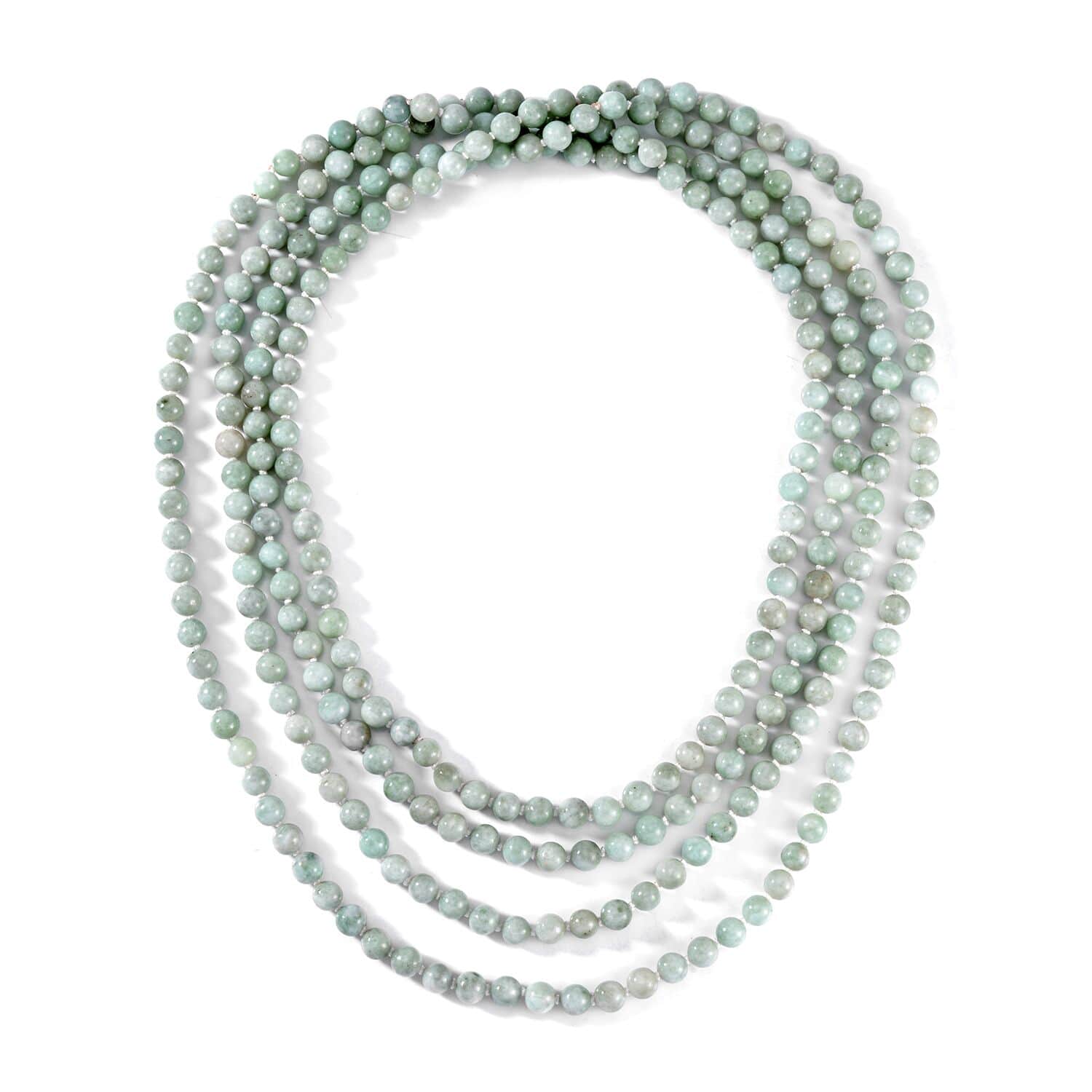 Buy Doorbuster Natural Jade Beaded Endless Necklace 100 Inches