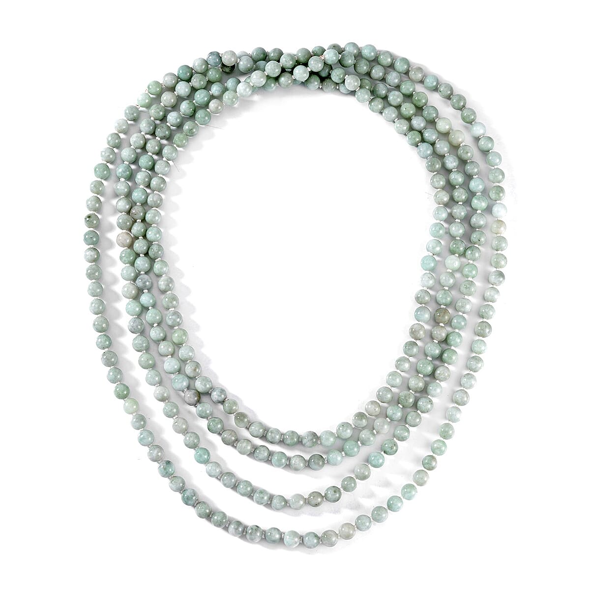 Natural Jade Beaded Endless Necklace 100 Inches 1700.00 ctw image number 0