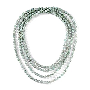 Natural Jade Beaded Endless Necklace 100 Inches 1700.00 ctw