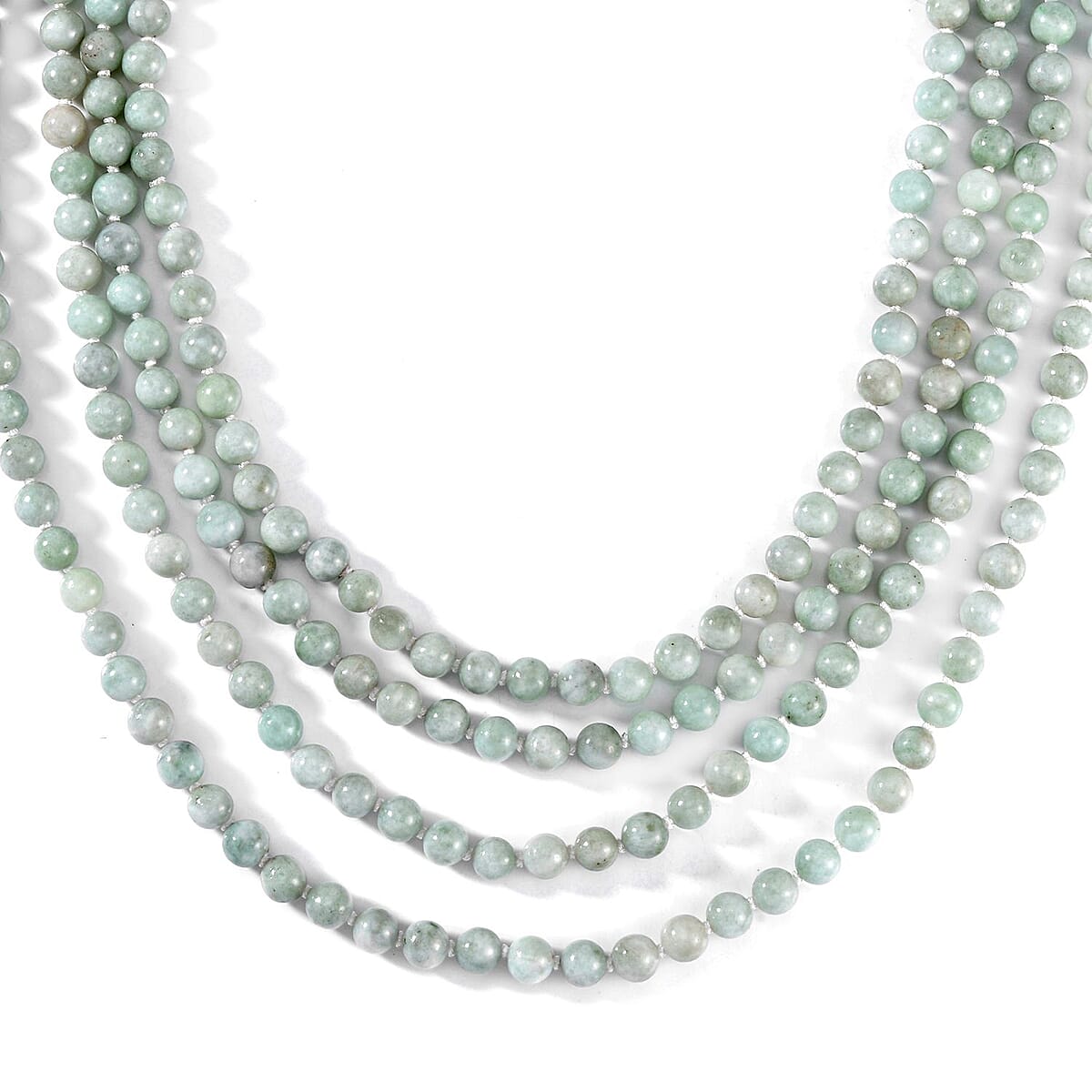 Natural Jade Beaded Endless Necklace 100 Inches 1700.00 ctw image number 2