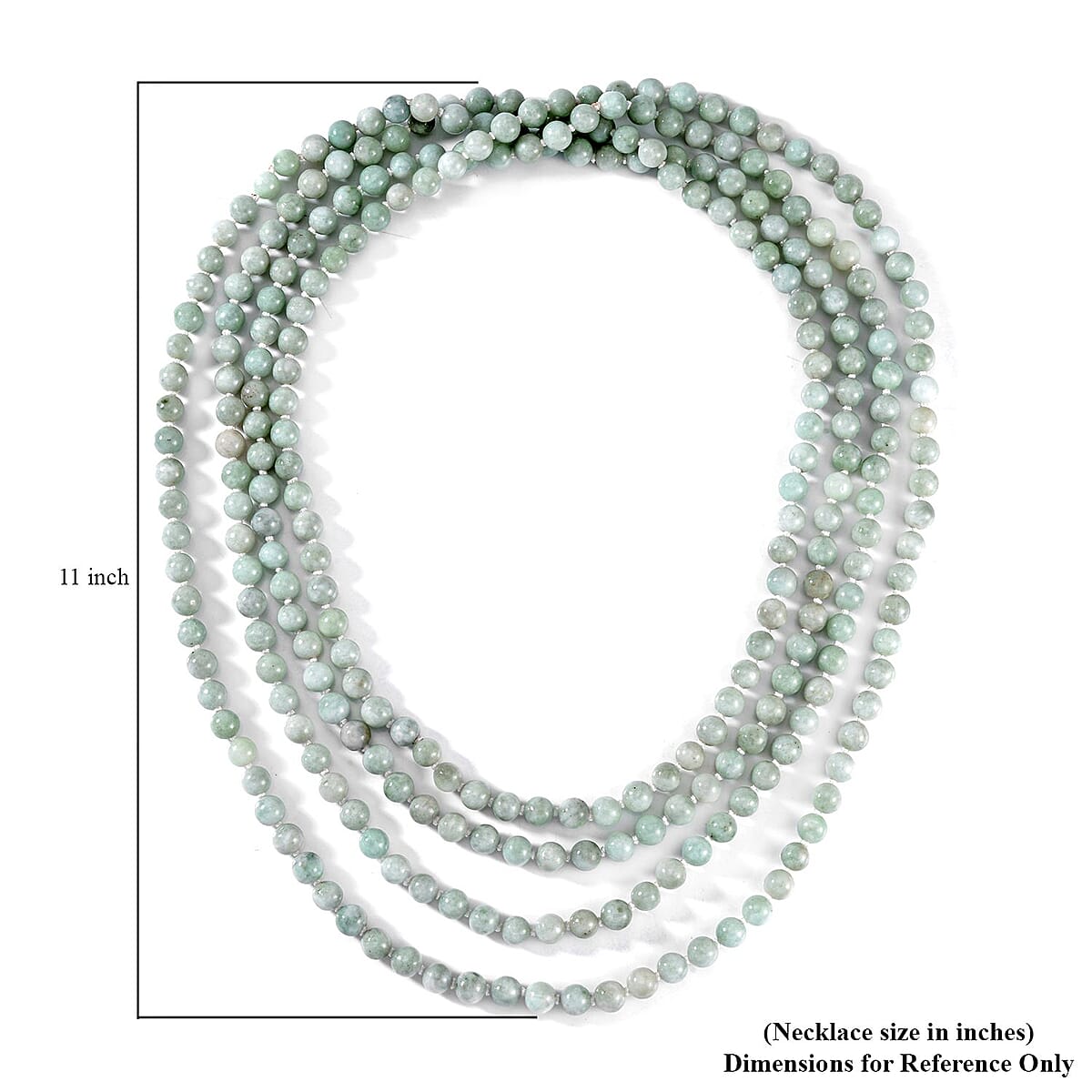Natural Jade Beaded Endless Necklace 100 Inches 1700.00 ctw image number 4