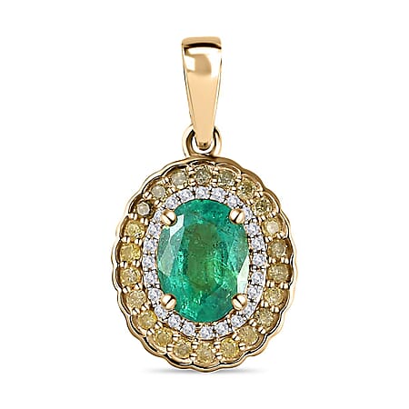 Zambian Emerald / 10K Gold / Standard - Product card gallery slide 1 (10177194197305)