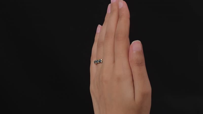 Doorbuster Premium Australian Sapphire 5 Stone Ring in Vermeil Yellow Gold Over Sterling Silver 1.60 ctw
