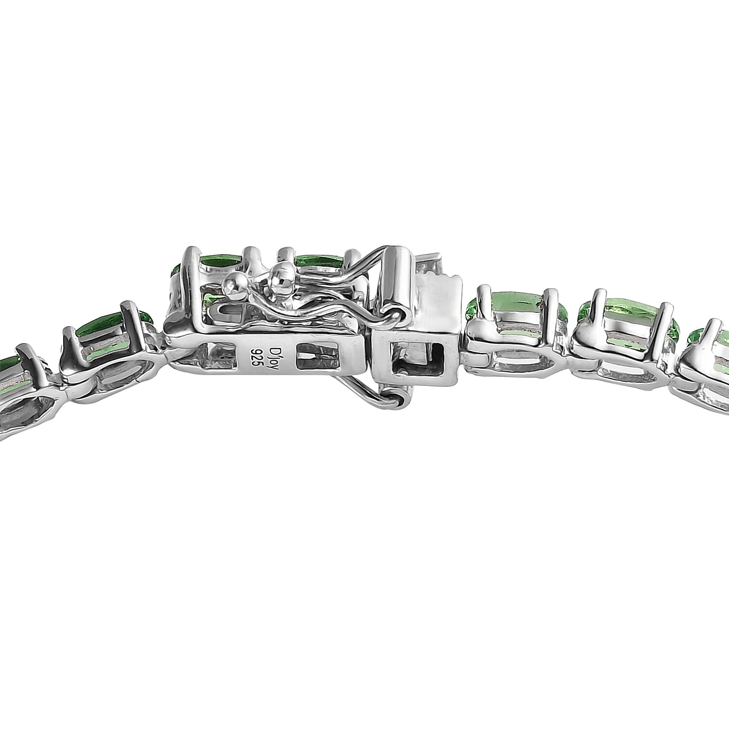 Premium Tsavorite Garnet Tennis Bracelet in Platinum Over Sterling Silver (7.25 In) 9.60 ctw