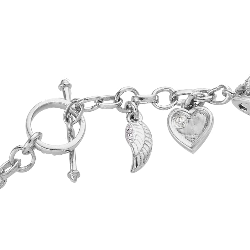 Elite Shungite and White Zircon Bracelet in Platinum Over Sterling Silver (7.25 In) 10.10 ctw