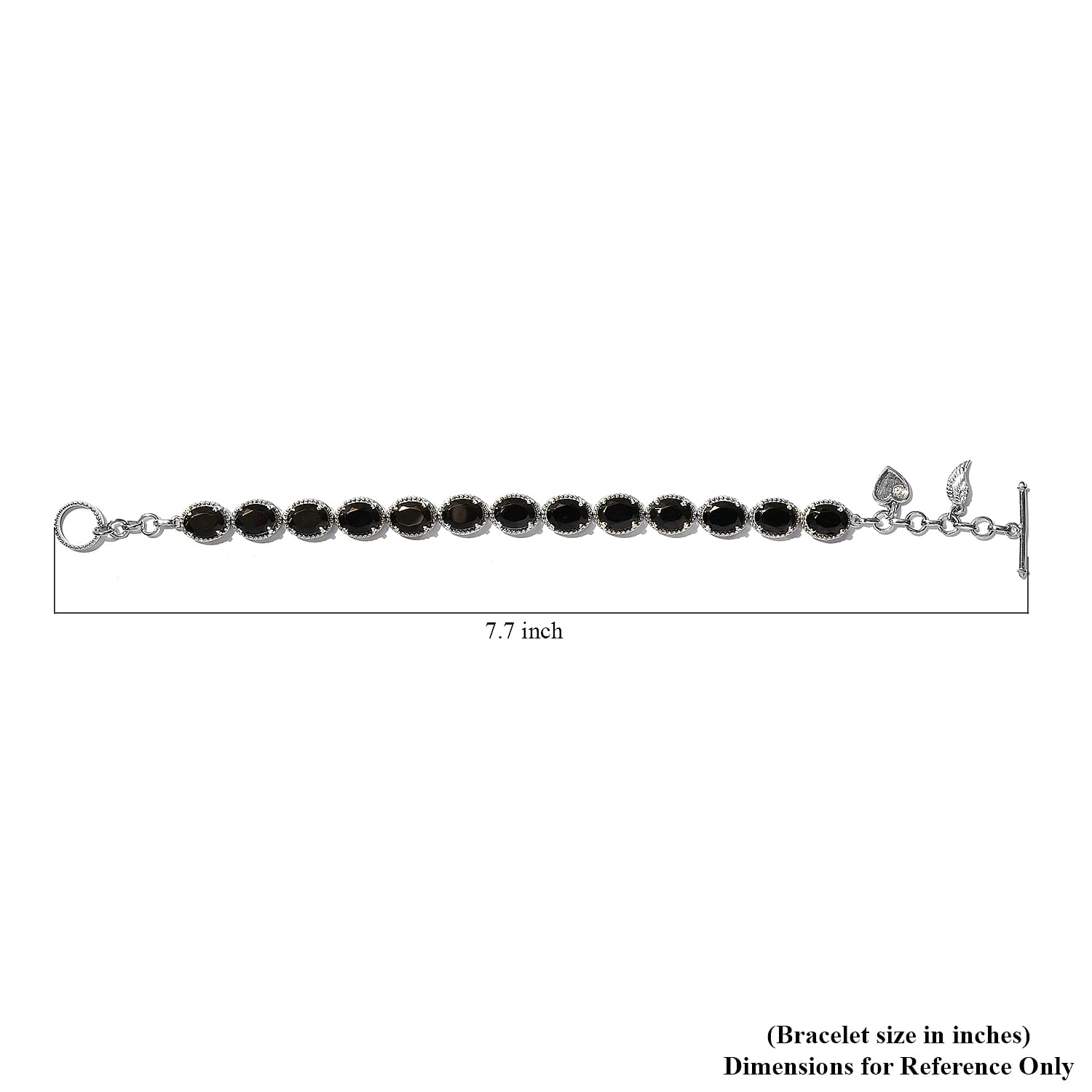 Elite Shungite and White Zircon Bracelet in Platinum Over Sterling Silver (7.25 In) 10.10 ctw