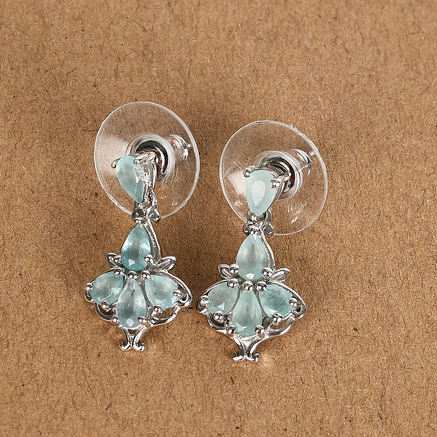 Premium Grandidierite Dangle Earrings in Platinum Over Sterling Silver 1.85 ctw
