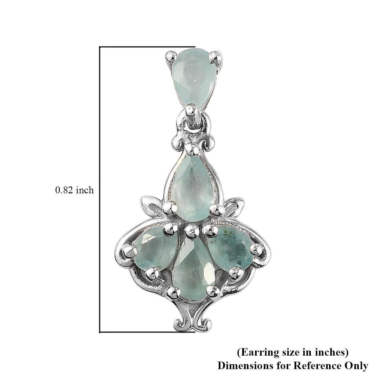 Premium Grandidierite Dangle Earrings in Platinum Over Sterling Silver 1.85 ctw