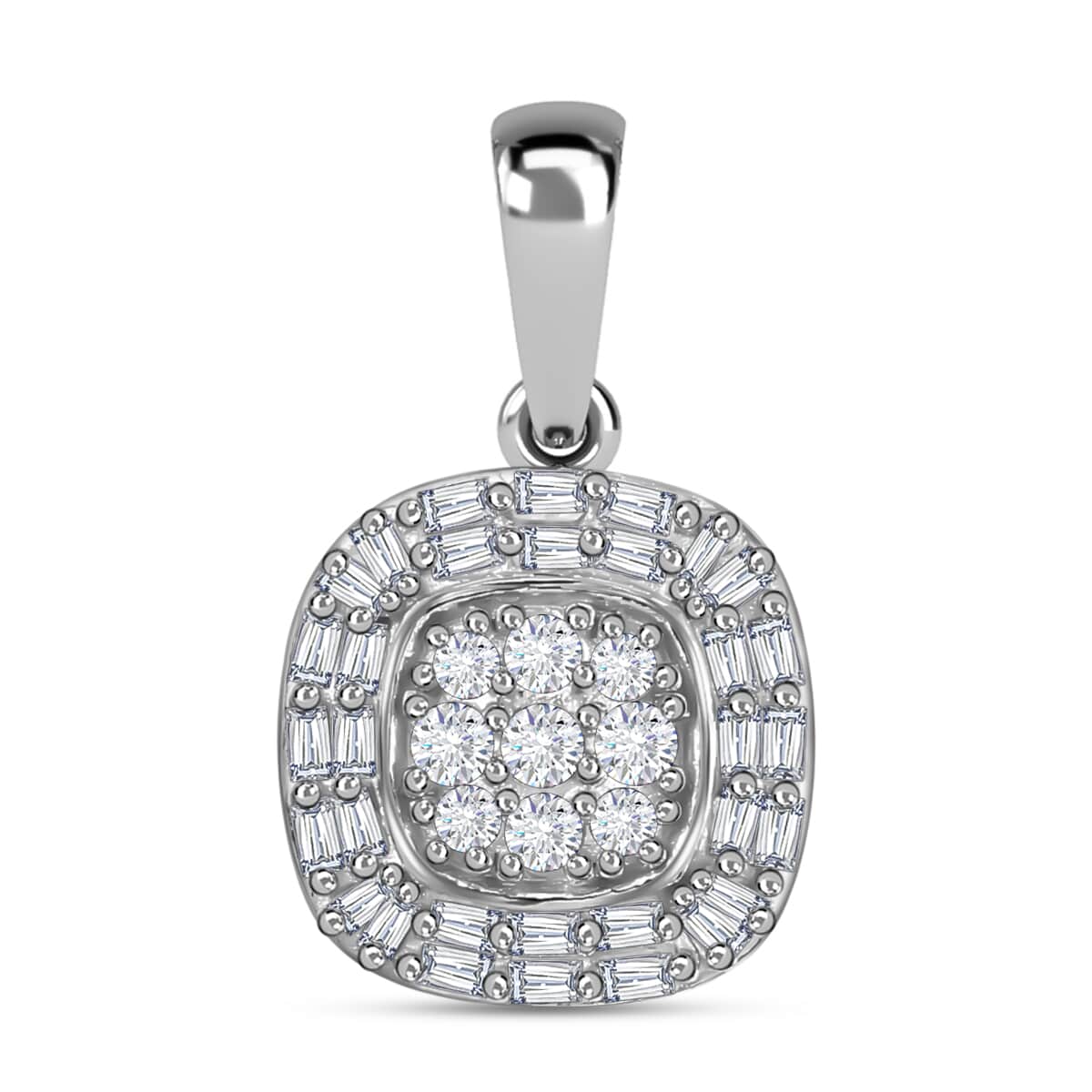 Doorbuster Diamond Pendant in Platinum Over Sterling Silver 0.30 ctw image number 0