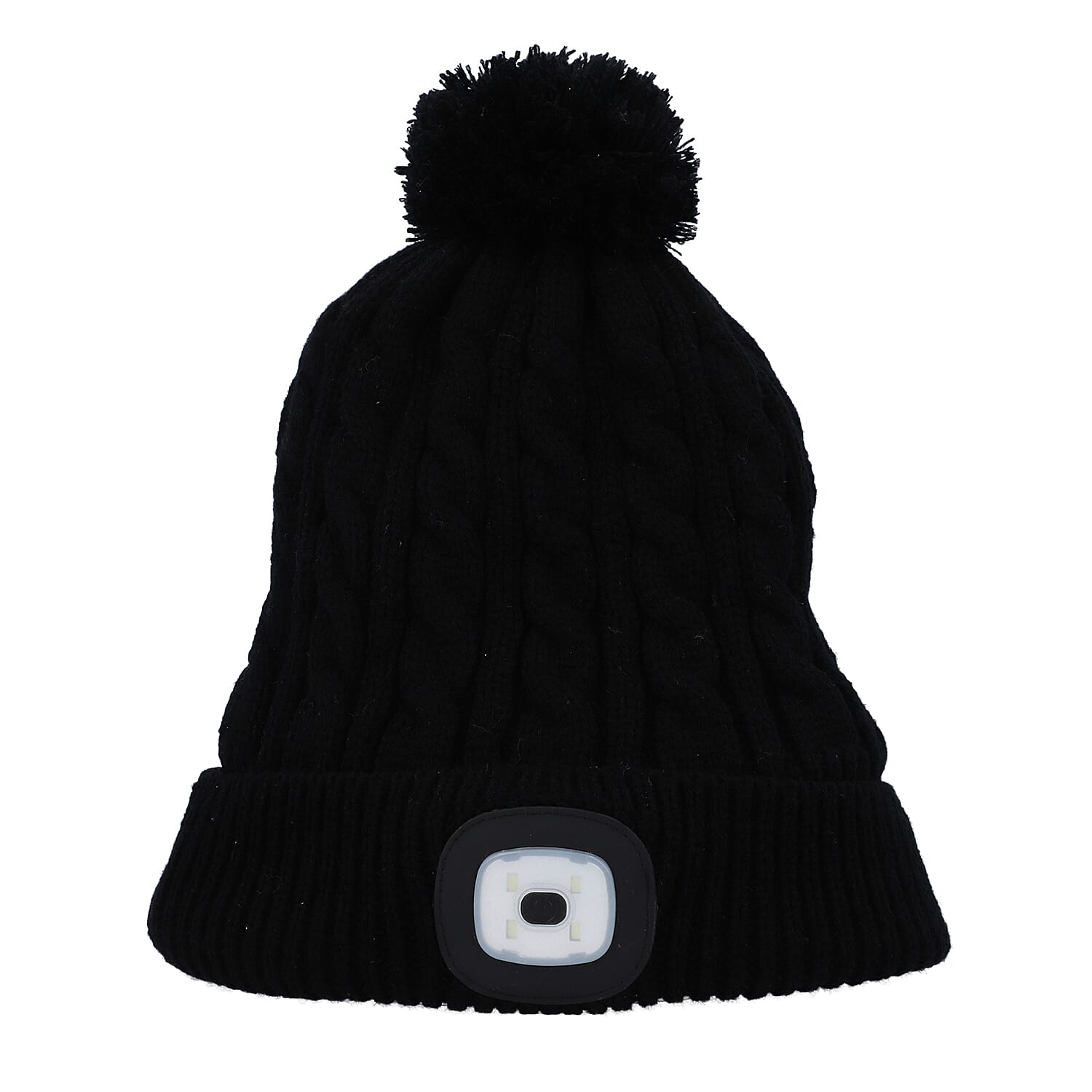 Homesmart Rechargeable Waterproof LED Beanie Hat with Sherpa Lining and Faux Fur Bubbles - Blue