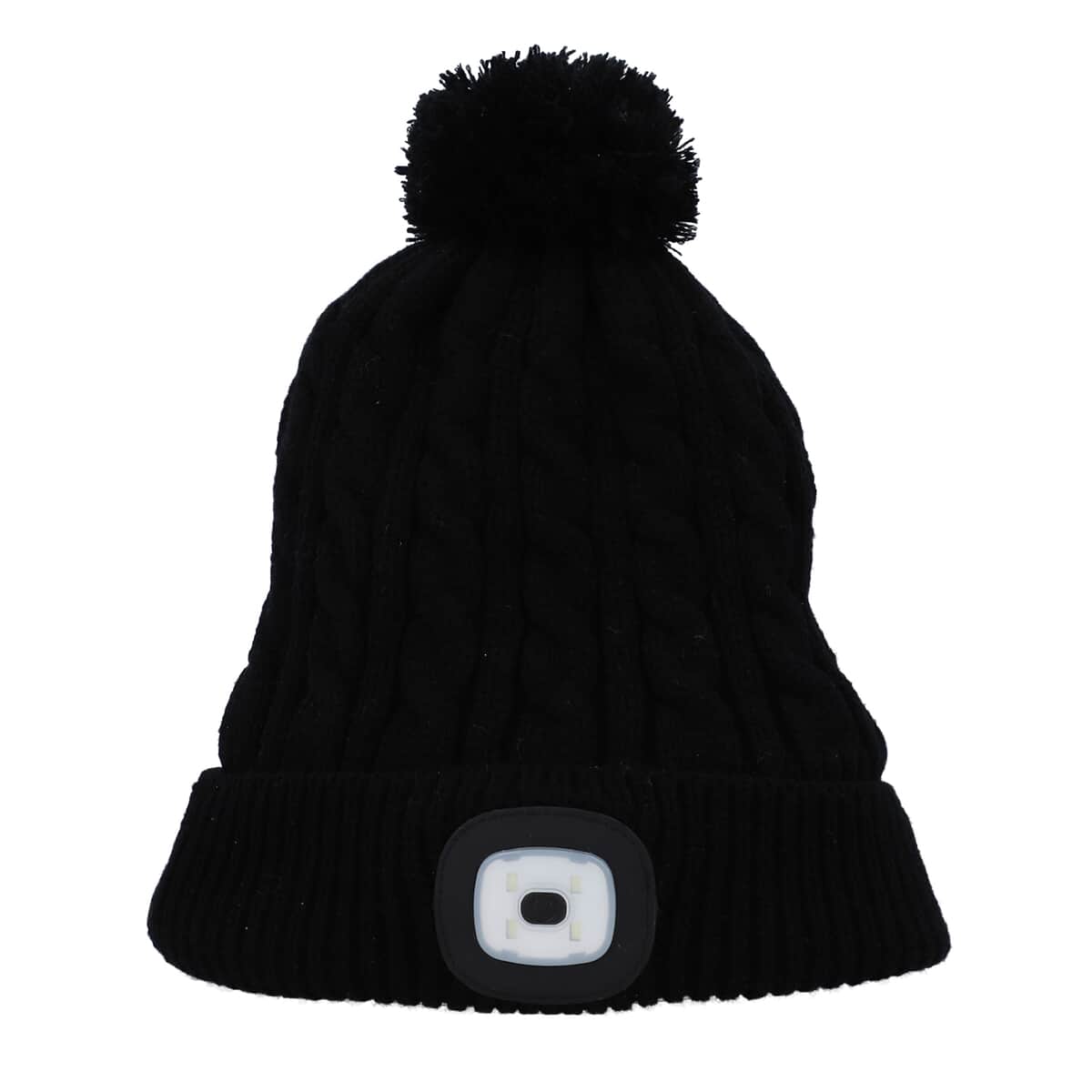 Homesmart Rechargeable Waterproof LED Beanie Hat with Sherpa Lining and Faux Fur Bubbles - Blue image number 0