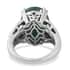 AAA Grandidierite, Natural Champagne and White Diamond Ring in Platinum Over Sterling Silver (Size 6.0) 9.65 ctw image number 4