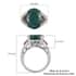AAA Grandidierite, Natural Champagne and White Diamond Ring in Platinum Over Sterling Silver (Size 6.0) 9.65 ctw image number 5