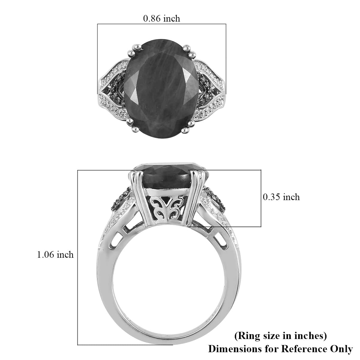 AAA Grandidierite, Natural Champagne and White Diamond Ring in Platinum Over Sterling Silver (Size 7.0) 9.65 ctw image number 5