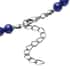 Lapis Lazuli Beaded Layered Necklace 18-20 Inches in Silvertone 219.00 ctw image number 3