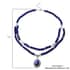 Lapis Lazuli Beaded Layered Necklace 18-20 Inches in Silvertone 219.00 ctw image number 4