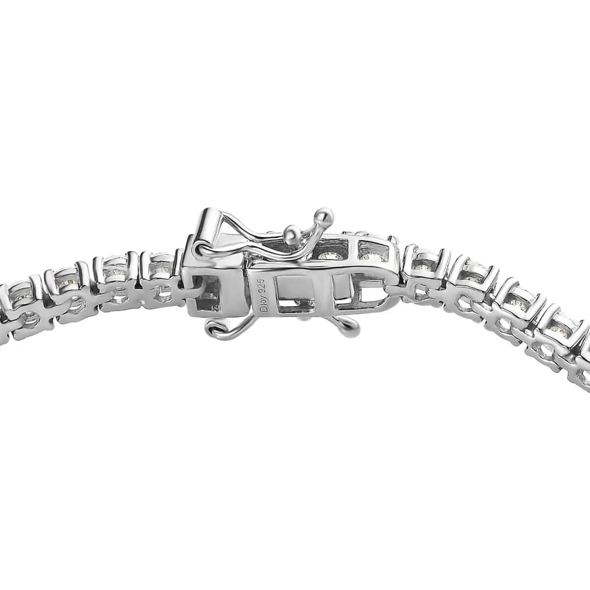 Doorbuster Moissanite Graduate Bracelet in Platinum Over Sterling Silver (7.25 In) 14.50 ctw image number 8