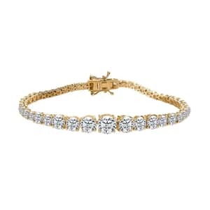 Moissanite Graduation Bracelet in Vermeil YG Over Sterling Silver (8.00 In) 15.00 ctw