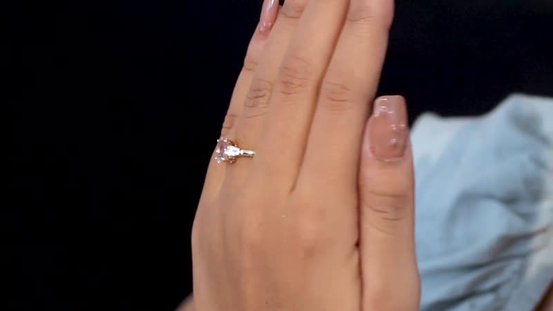 Luxoro 10K Rose Gold Premium Pink Morganite and Moissanite Ring 1.25 ctw