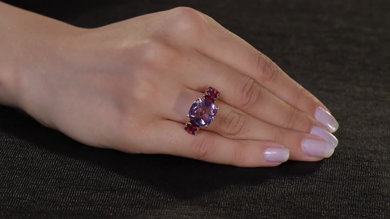 Doorbuster Rose De France Amethyst and Orissa Rhodolite Garnet Ring in Vermeil Rose Gold Over Sterling Silver 8.00 ctw