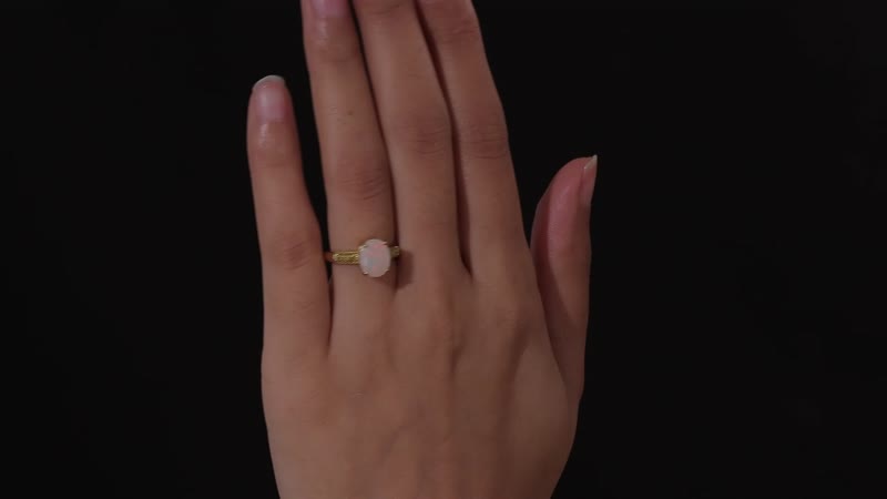 Doorbuster AAA Ethiopian Welo Opal and Yellow Diamond Ring in Vermeil Yellow Gold Over Sterling Silver (Size 10.0) 1.40 ctw